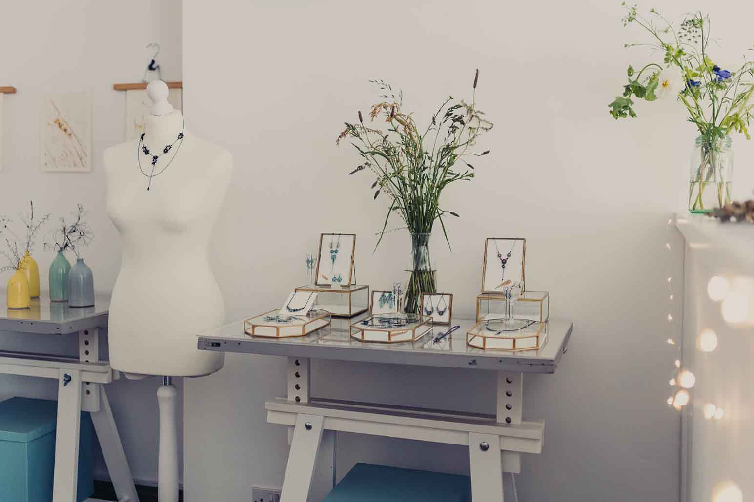 Judith Brown's jewellery studio in Leek Staffordshire