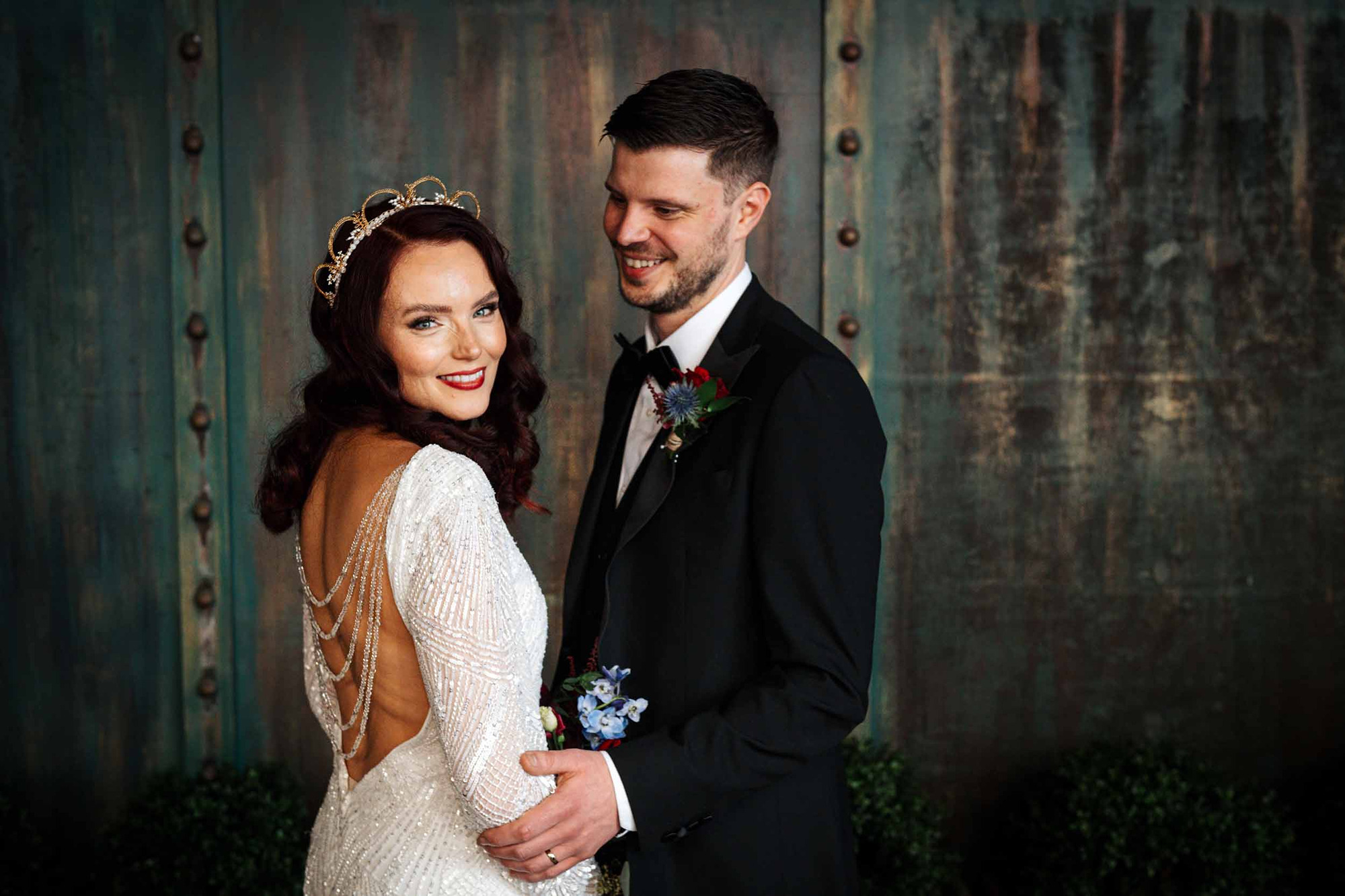Delcate leaf bridal hair vine handmade by Judith Brown