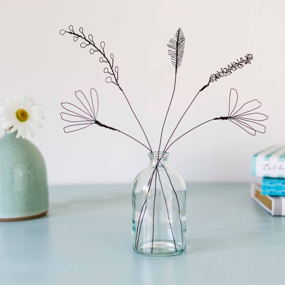 Ready to ship - Small Meadow Stems - Wire Flowers