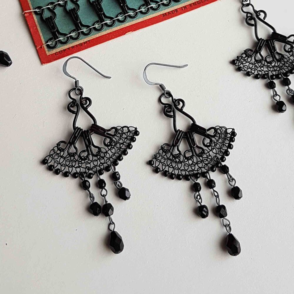 SALE - Sample hook & eye chandelier earrings