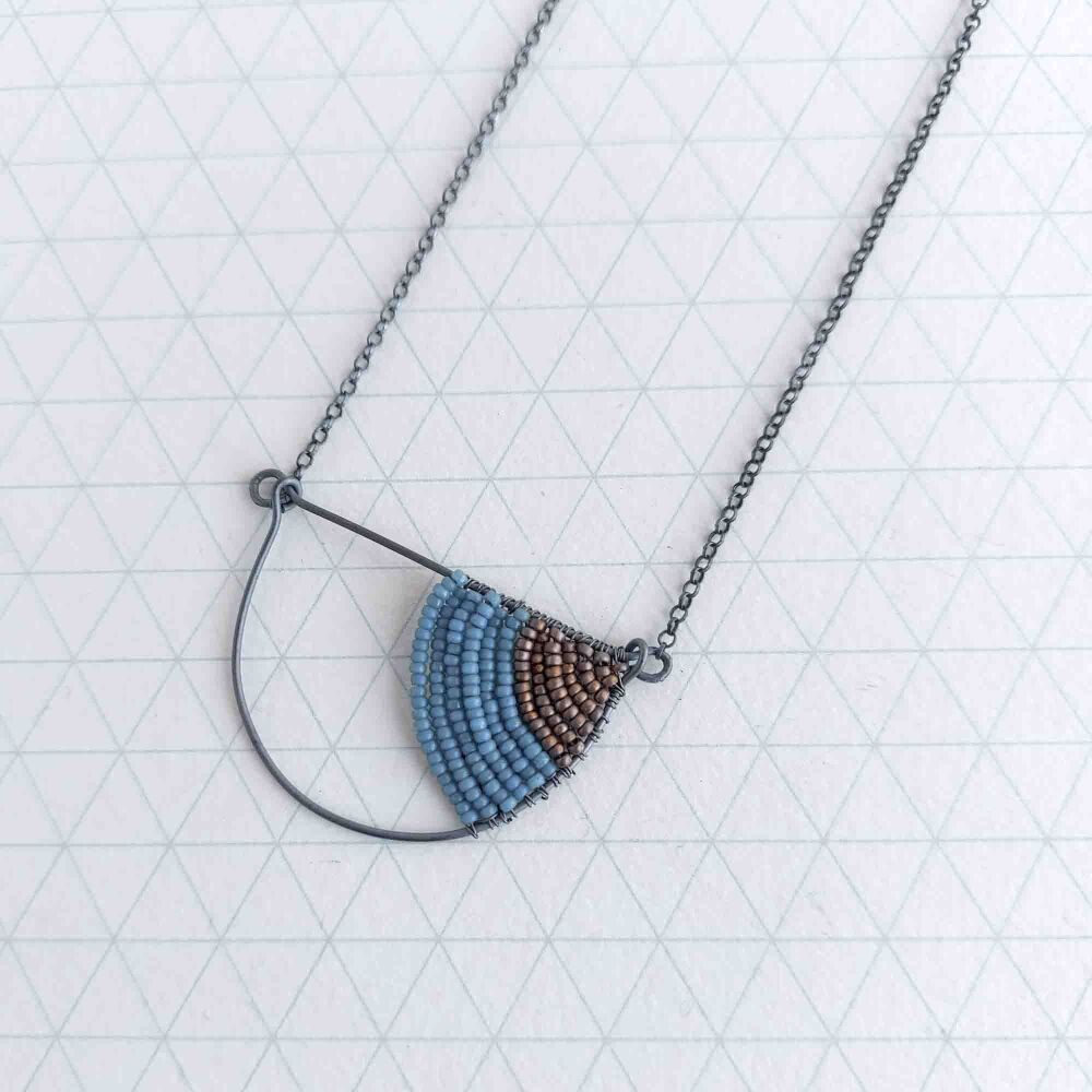 SALE Semi circle necklace
