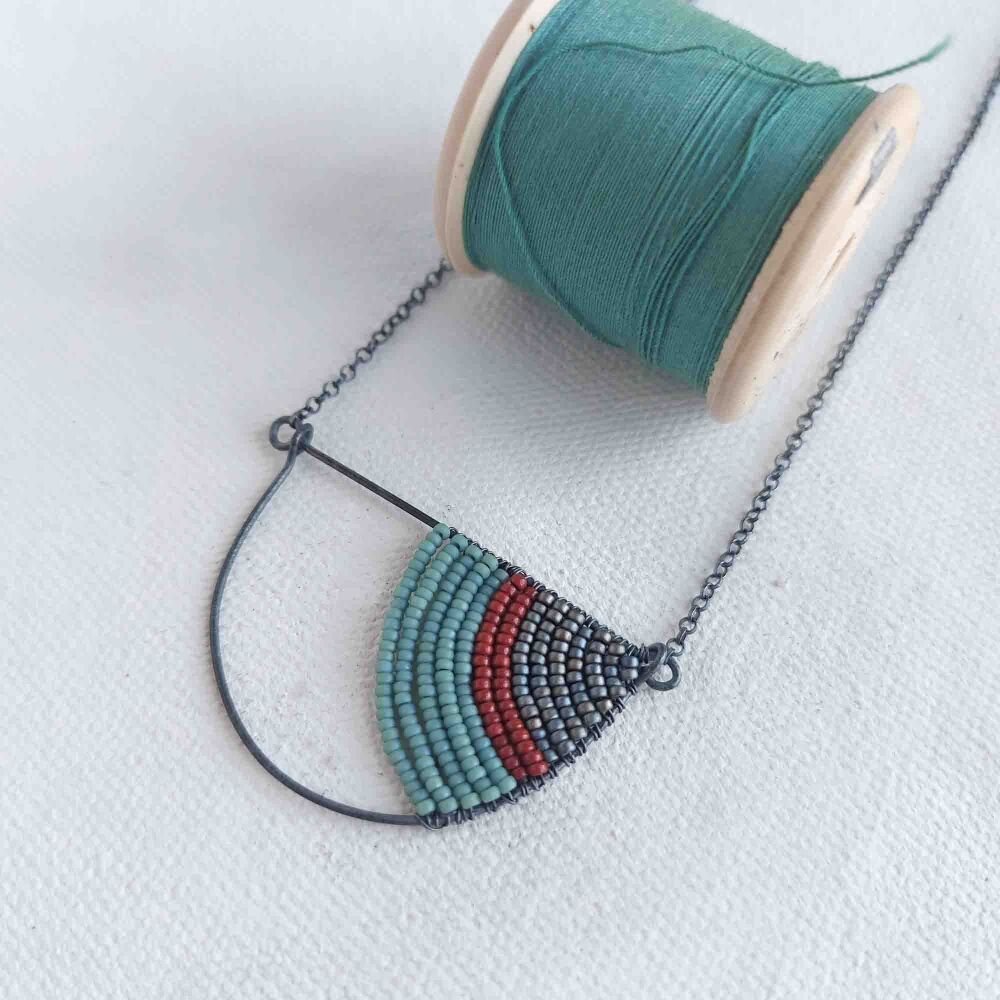SALE - sample colour geometric necklace