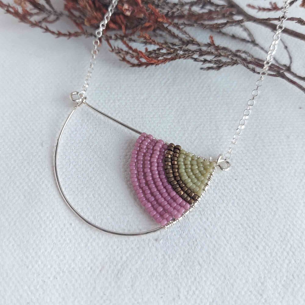 SALE - sample colour geometric necklace