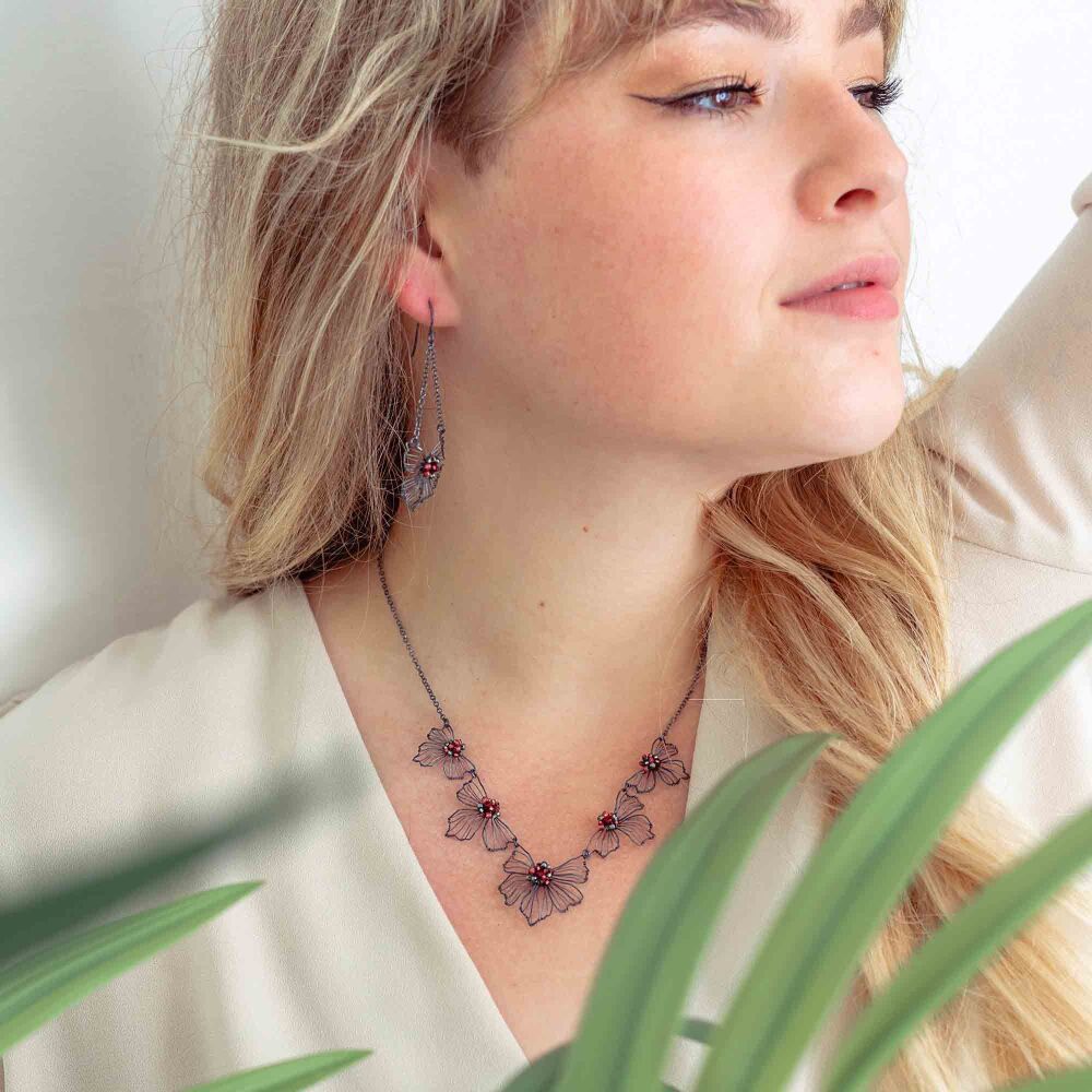 Petal Five Flower Necklace - More Colours