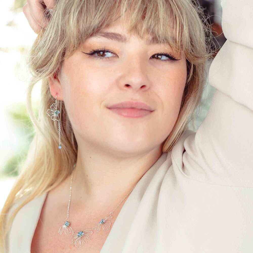 Petal Flower Drop Earrings - More Colours