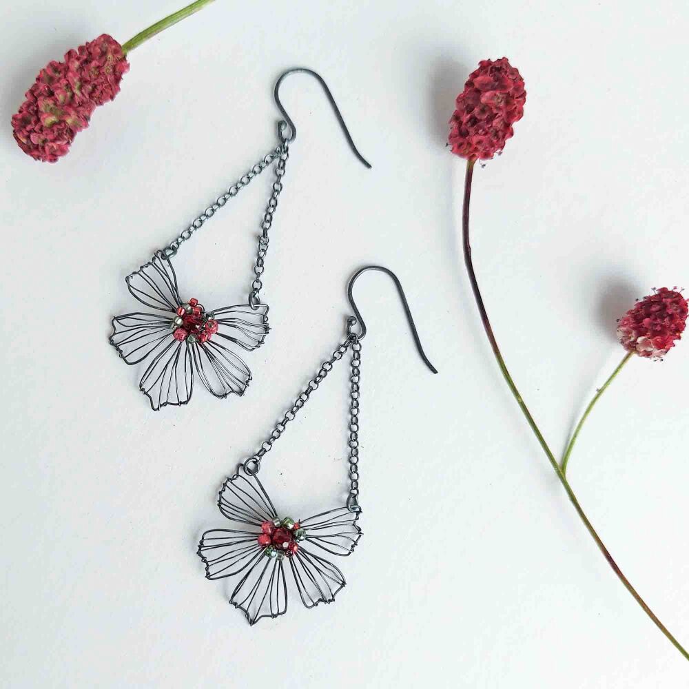 Petal Flower Chandelier Earrings - More Colours