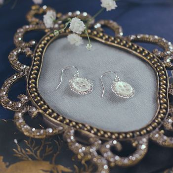 Vintage button earrings