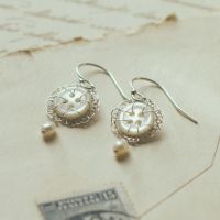 Vintage Petite Earrings with Pearl drop