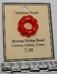 Romano-British glass melon bead from Canvey Island