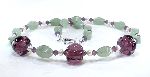 Circe - amethyst melon beads with sea green jadeite accent beads