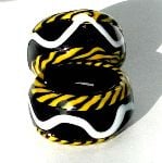 Twisted Cable Viking beads -  from Bornholm, Denmark