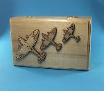 Pine box with three Spitfires