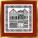 Tudor Tile with blackwork border - Bramall Hall