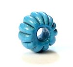 Multi-lobed turquoise glass bead from Chester Ampitheatre