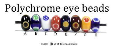 Simple polychrome eye beads