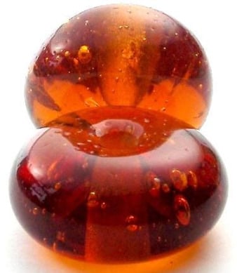 'Amber' glass bead based on finds fromViking-era Jorvik