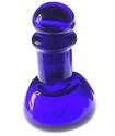 Small Cobalt Blue glass bottle with stopper