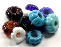 Melon Beads - 5mm hole - flat annulars or tall melons