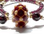 Ermentrude - handmade necklace with lampwork beads