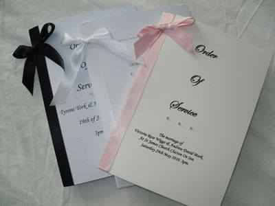 Ribbon Order of Service Cards