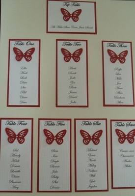 Butterfly Seating Plan - A3