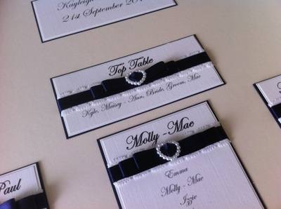 A3 Vintage Style Lace & Pearls Seating Plan