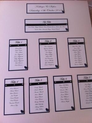 A2 Double Heart Wedding Table Plan