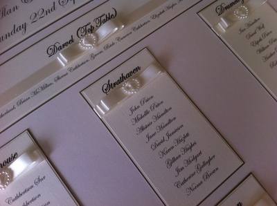 A2 Pearl Heart Wedding Table Plan