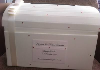 Wedding Diamante Post Box Chest