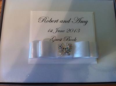 Diamante Butterfly Wedding Guest Book