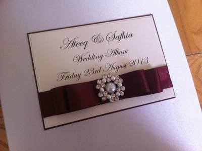 Large Pearl & Diamante Cluster Wedding Guest Book