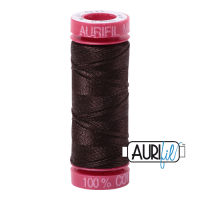 Aurifil Cotton 12wt - 1130 Very Dark Bark - 50 metres