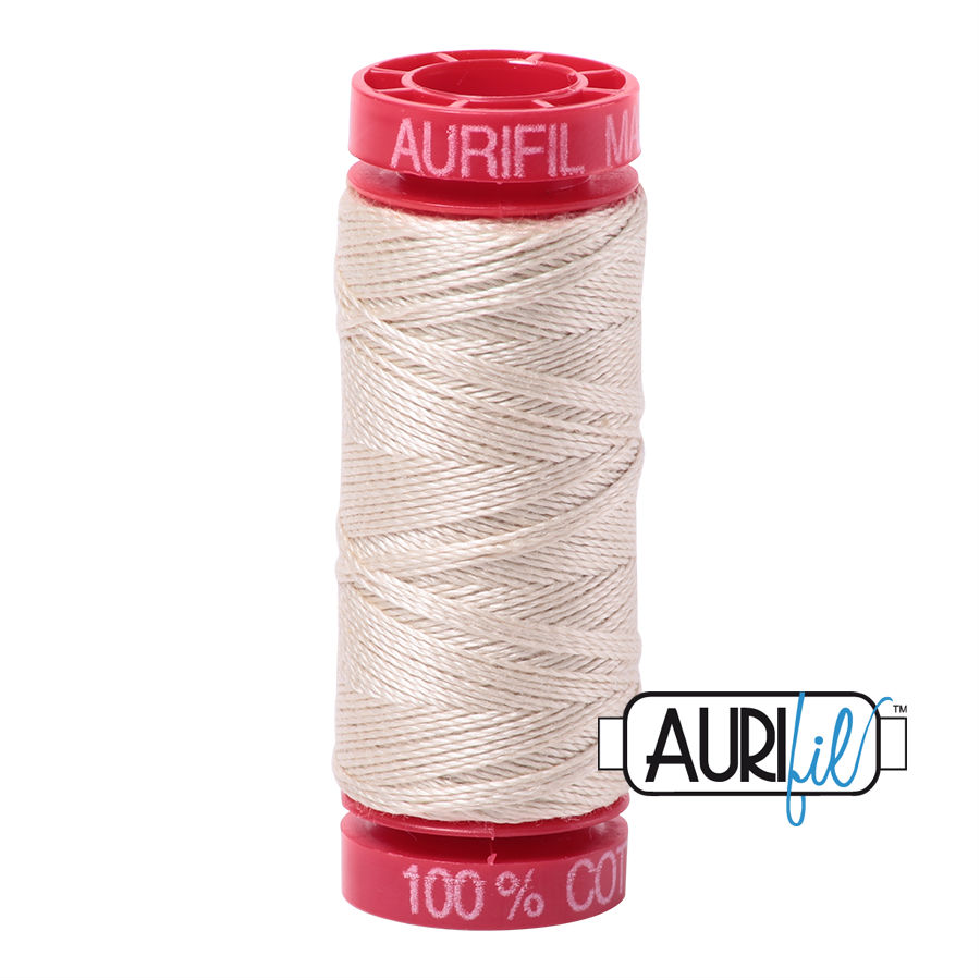 Aurifil Cotton 12wt, 2310 Light Beige
