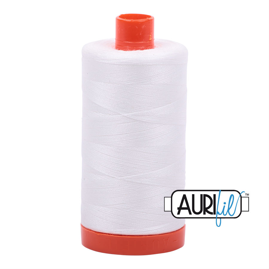 Aurifil Cotton 50wt - 2021 Natural White - 1300 metres CURRENTLY OUT OF STOCK