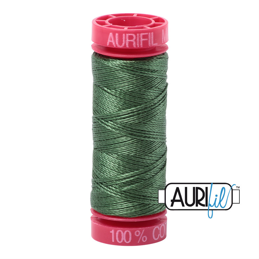 Aurifil Cotton 12wt - 2890 Very Dark Grass Green - 50 metres