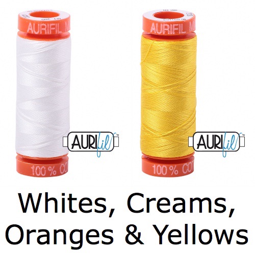 White, Creams,  Oranges and Yellows