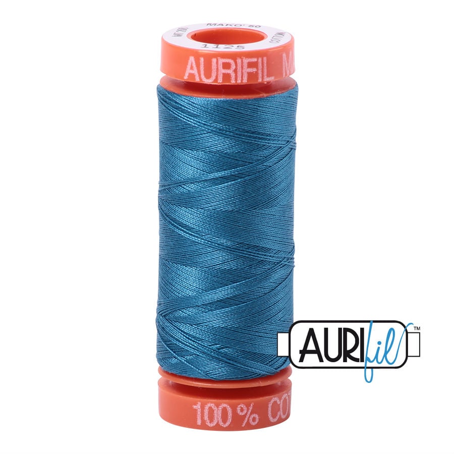 Aurifil Cotton 50wt, 1125 Medium Teal
