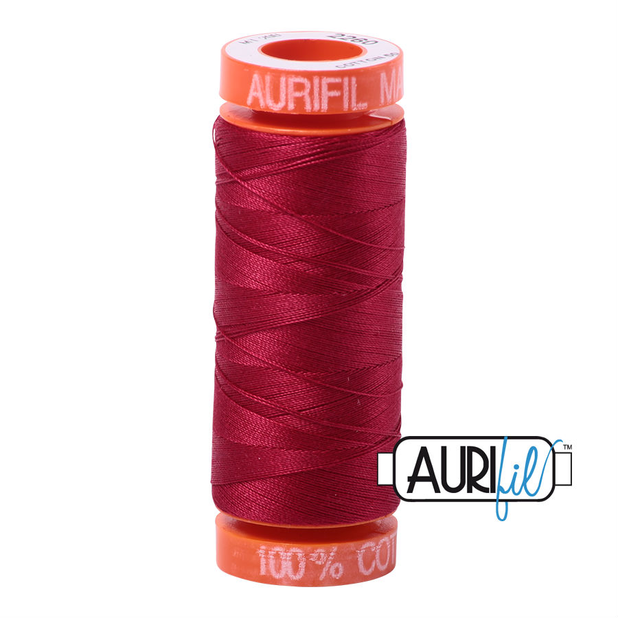 Aurifil Cotton 50wt, 2260 Red Wine