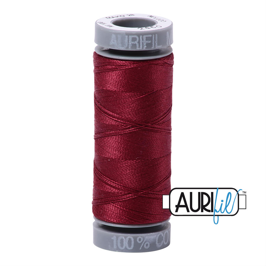 Aurifil Cotton 28wt - 2460 Dark Carmine Red - 100 metres