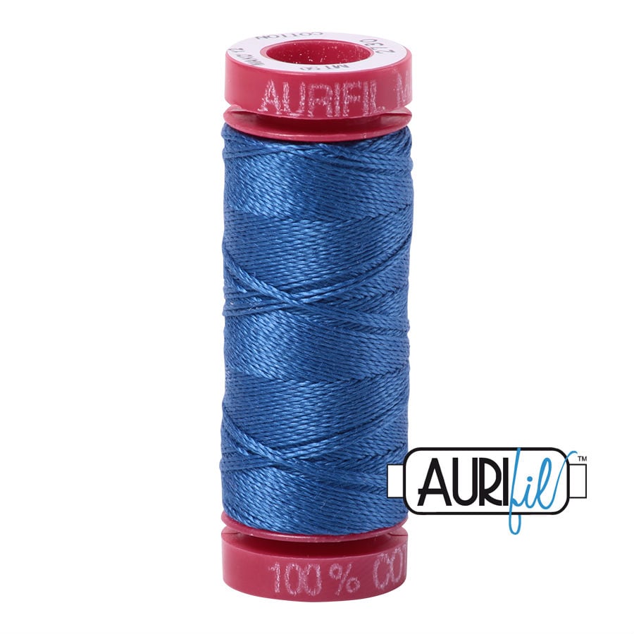 Aurifil Cotton 12wt, 2730 Delft Blue