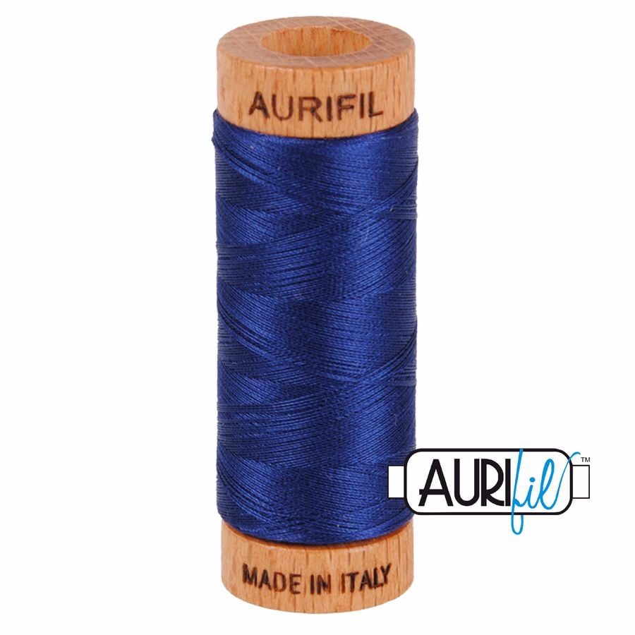 Aurifil Cotton 80wt, 2784 Dark Navy