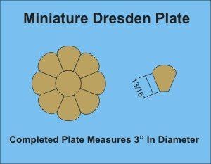 8 Petal Miniature Dresden Plate Paper Pieces