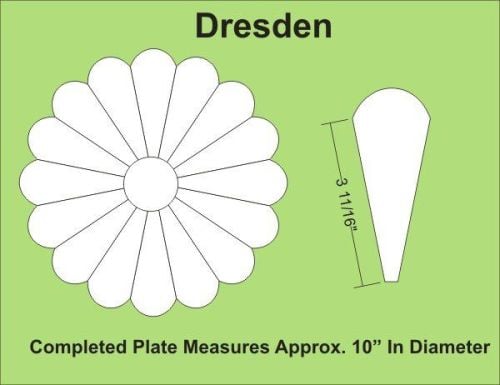 16 Petal Dresden Plate Paper Pieces