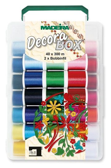 Madeira Embroidery Threads Soft Box - Decora No.12 - 40 x 300m Spools (No. 8083)