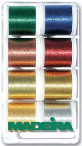 Madeira Embroidery Threads Gift Box - Metallic Classic - 8 x 200m Spools (No. 8012)