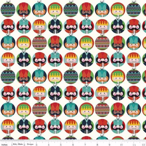 Riley Blake - Nutcracker Christmas Dots - Cream C5332