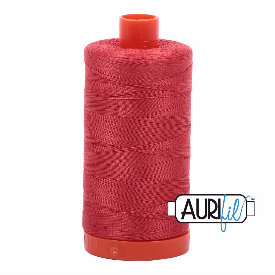 Aurifil Cotton 50wt, 2255 Dark Red Orange