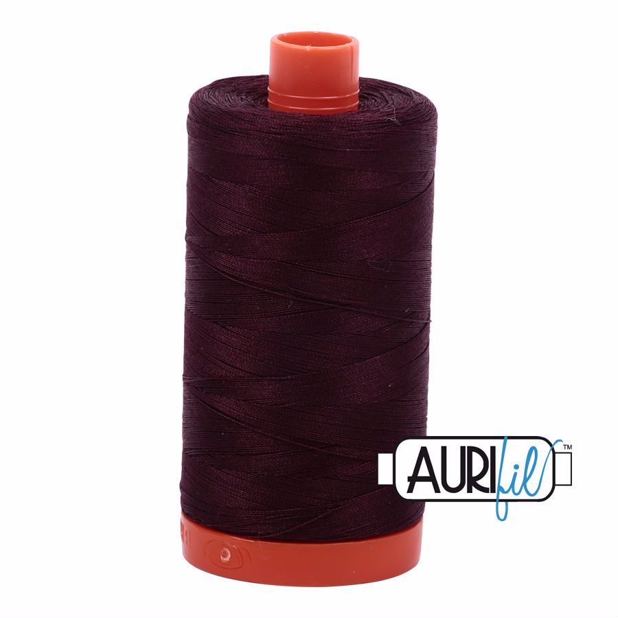 Aurifil Cotton 50wt, 2465 Very Dark Brown