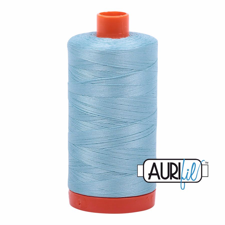 Aurifil Cotton 50wt, 2805 Light Grey Turquoise