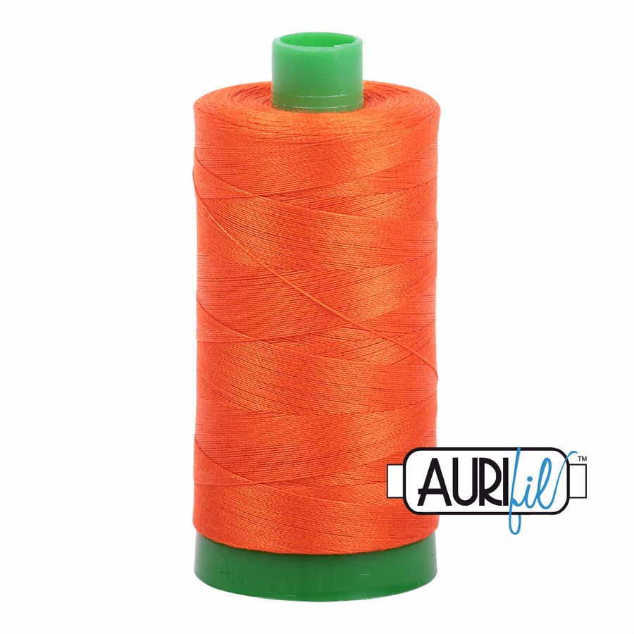 Aurifil Cotton 40wt, 1104 Neon Orange